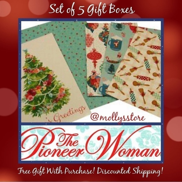 ❄️ New The Pioneer Woman (5) Holiday Treats Folding Carton Paper Gift Boxes - Picture 4 of 9